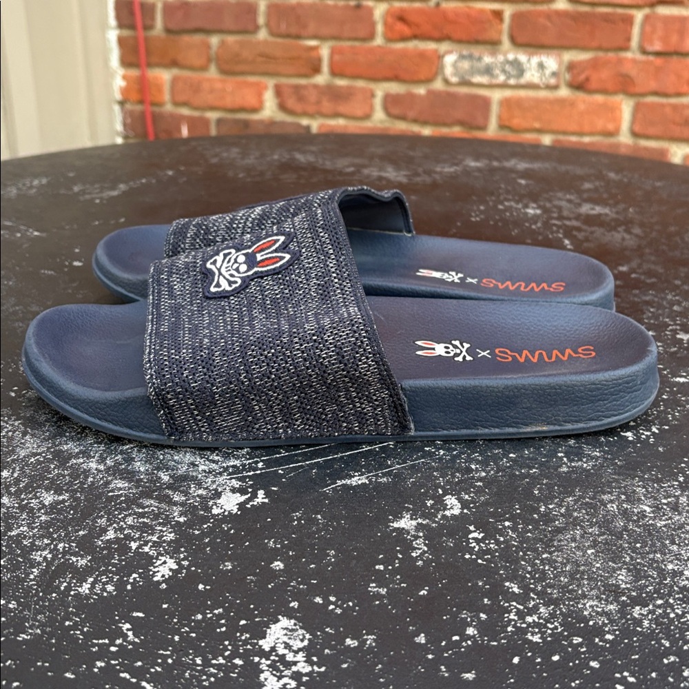 Swims x Psycho Bunny Men’s Navy Slide Sandals size 11